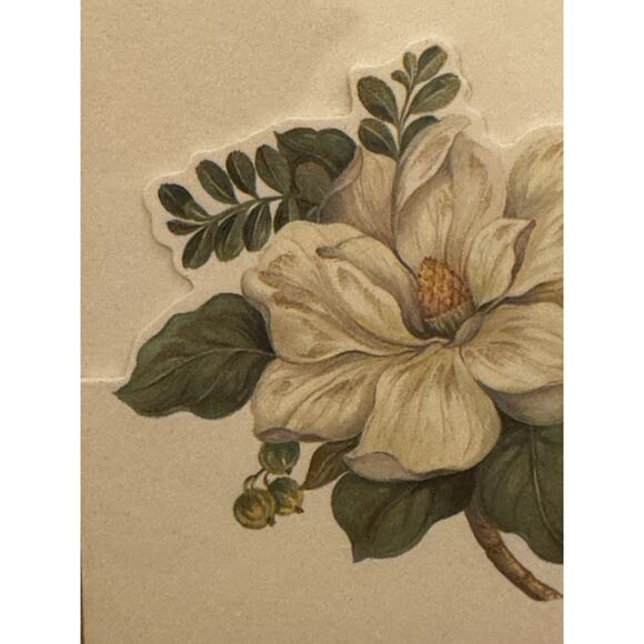 Vintage NEW Caspari Die-Cut Place Cards Magnolia 3 Packs Southern Luncheons - Picture 10 of 11